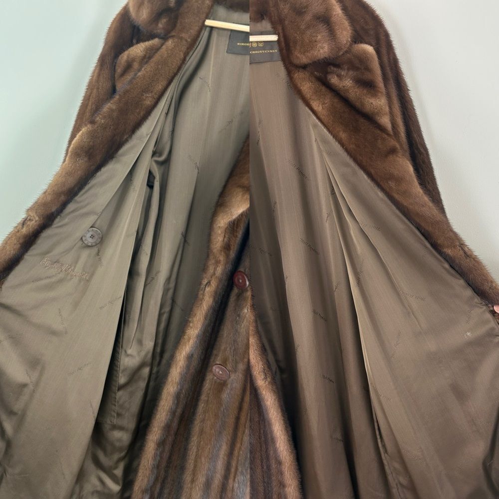 Vintage Birger Christensen Mahogany Top Tier Genuine Mink Coat Overcoat - Picture 7 of 8